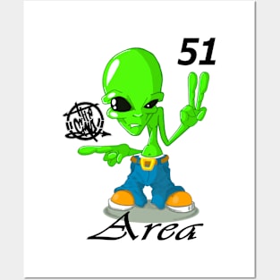 Alien area 51 Posters and Art